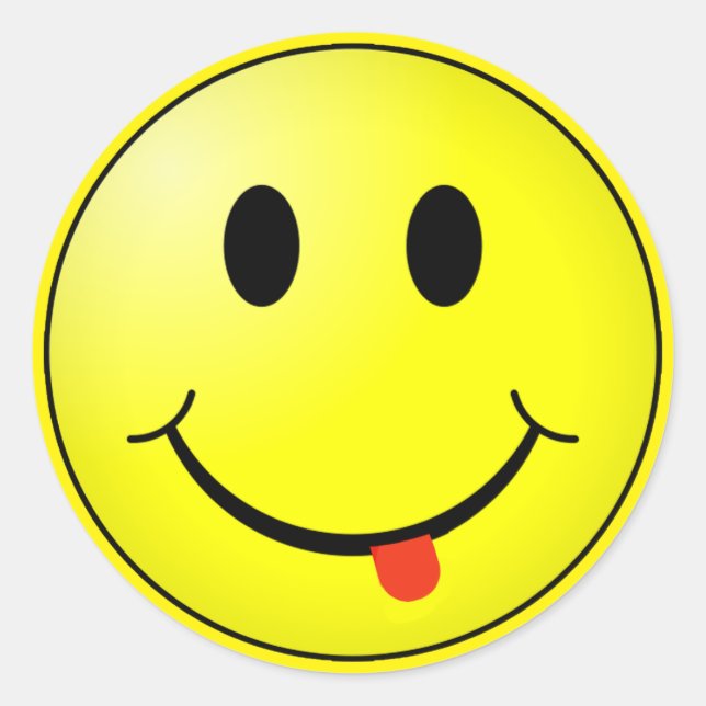 Happy Face Aufkleber! Runder Aufkleber (Vorderseite)