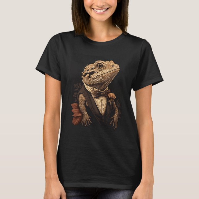 Happy Face Bearded Dragon T-Shirt (Vorderseite)