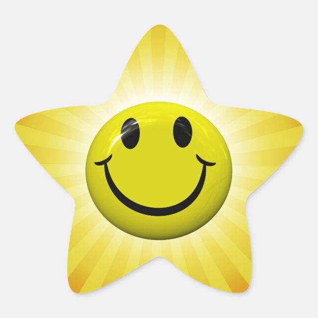 Happy Face Fun Yellow Star Stickers (Vorderseite)