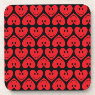 Happy Face Heart Getränkeuntersetzer