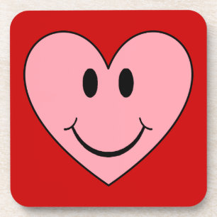 Happy Face Heart Untersetzer