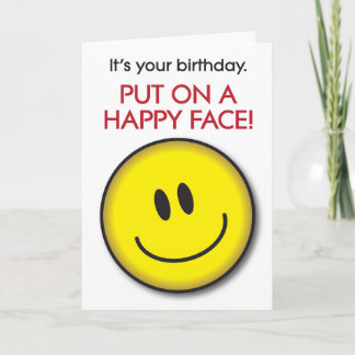 Happy Face Humors Geburtstagkarte Karte