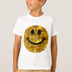 Happy Face Imitate Funkelnd Gold Bling - Matte Fun T-Shirt