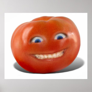 Happy Face lächelnd Tomato Poster