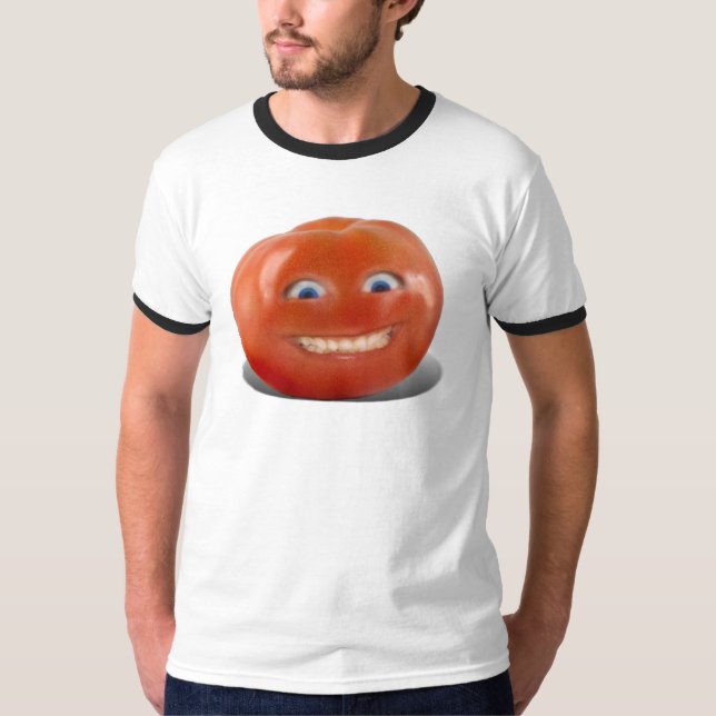 Happy Face lächelnd Tomato T-Shirt (Vorderseite)