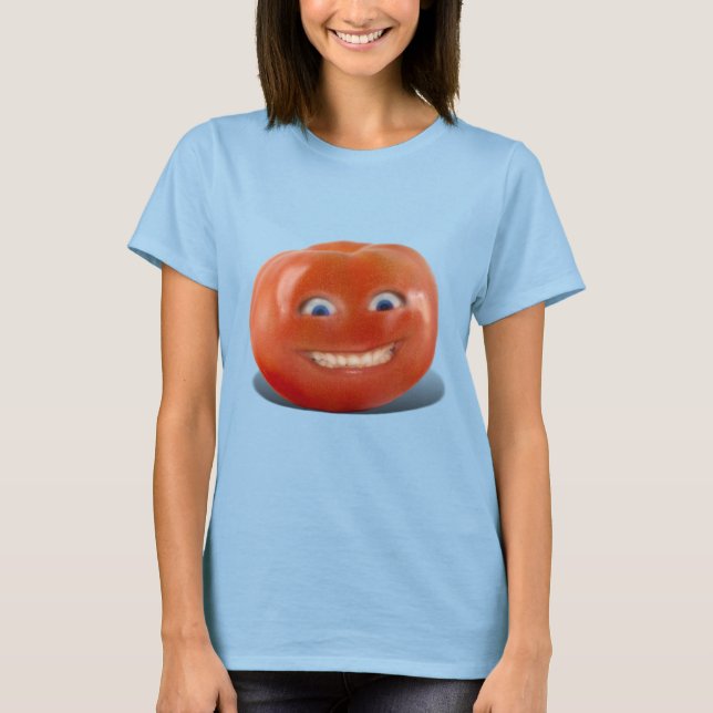 Happy Face lächelnd Tomato T-Shirt (Vorderseite)