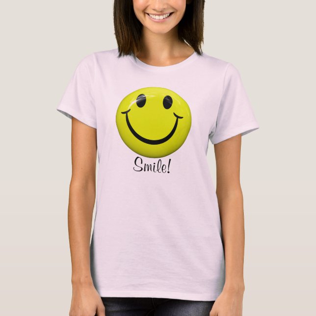 Happy Face mit Lächeln T Shirt (Vorderseite)