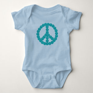 Happy Face Peace Baby Strampler