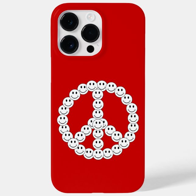 Happy Face Peace Case-Mate iPhone Hülle (Rückseite)