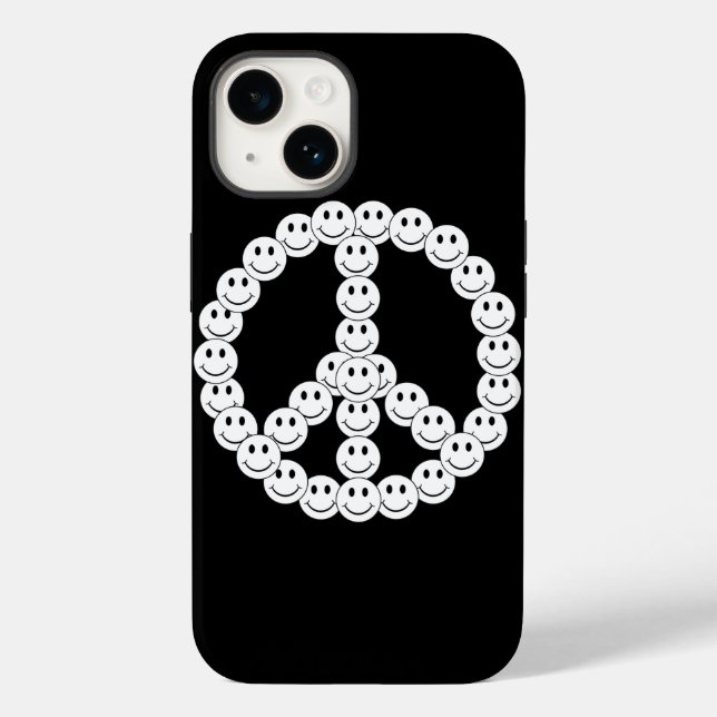 Happy Face Peace Case-Mate iPhone Hülle (Rückseite)