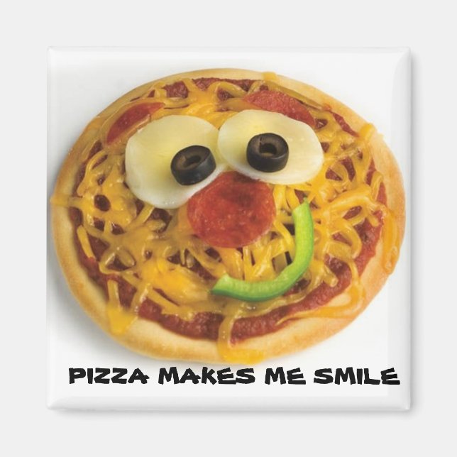 Happy Face Pizza Magnet (Vorne)