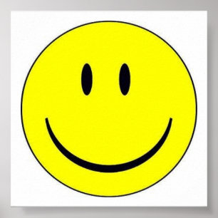 Happy Face Print Poster