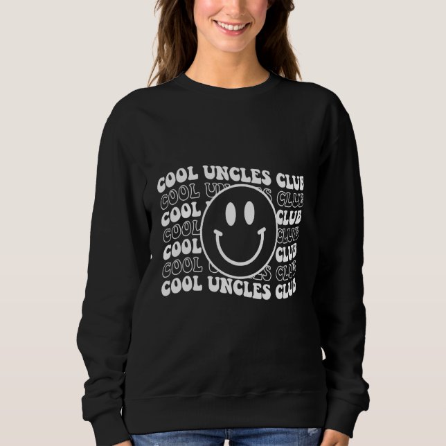 Happy Face Retro Cool Uncles Club Couple Matching  Sweatshirt (Vorderseite)