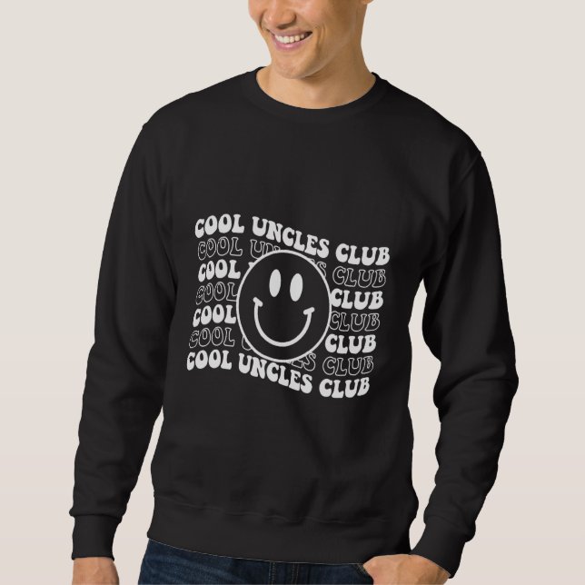 Happy Face Retro Cool Uncles Club Couple Matching  Sweatshirt (Vorderseite)