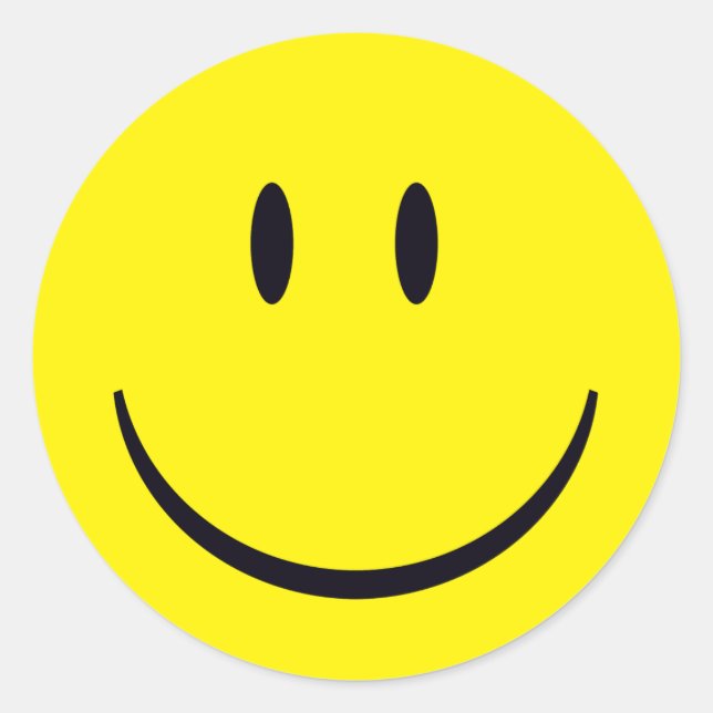 Happy Face Runder Aufkleber (Vorderseite)