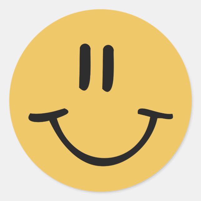 Happy Face Runder Aufkleber (Vorderseite)