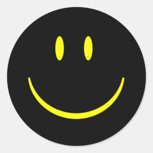 Happy Face Runder Aufkleber