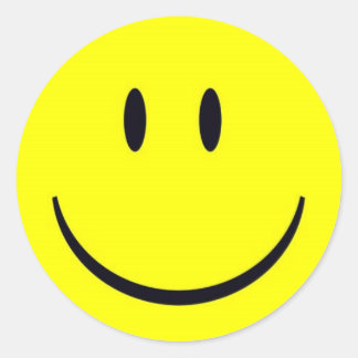Happy Face Runder Aufkleber