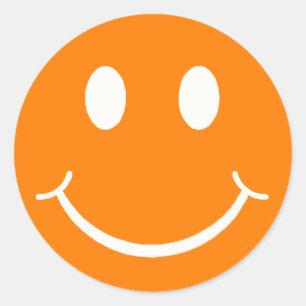 Happy Face Runder Aufkleber