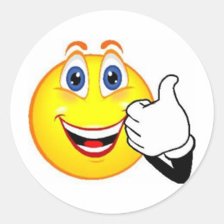 Happy Face Runder Aufkleber