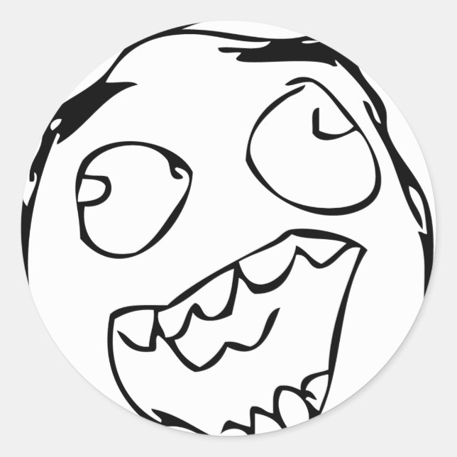 Happy Face Runder Aufkleber (Vorderseite)