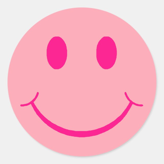 Happy Face Runder Aufkleber (Vorderseite)