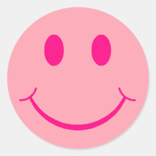 Happy Face Runder Aufkleber