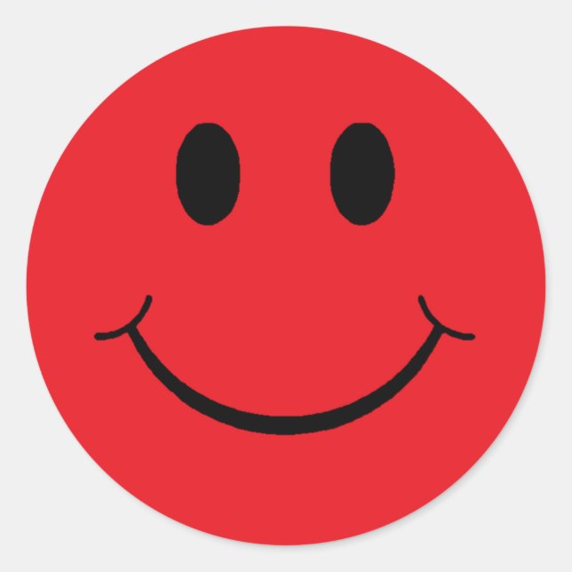 Happy Face Runder Aufkleber (Vorderseite)
