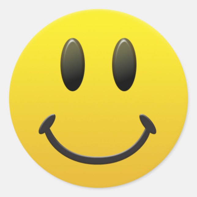 Happy Face Runder Aufkleber (Vorderseite)