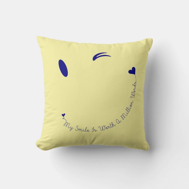 Happy Face Smile Kissen (Vorderseite)