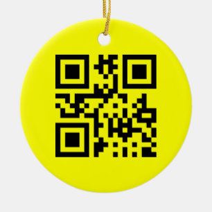 Happy Face Smiling Emoji — QR Code Keramik Ornament