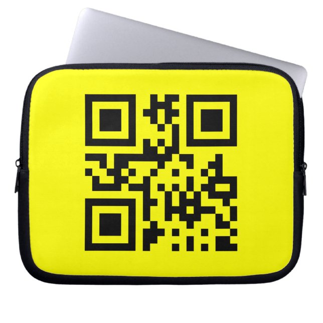 Happy Face Smiling Emoji — QR Code Laptopschutzhülle (Vorderseite)