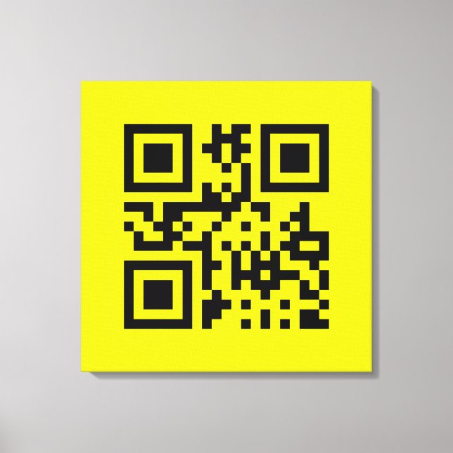 Happy Face Smiling Emoji — QR Code Leinwanddruck (Vorderseite)