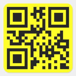 Happy Face Smiling Emoji — QR Code Quadratischer Aufkleber