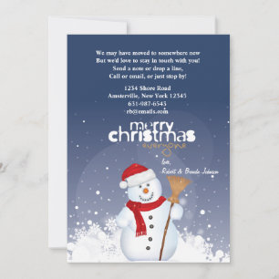 Happy Face Snowman Holiday Moving Ankündigung