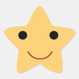 Happy Face Stern-Aufkleber