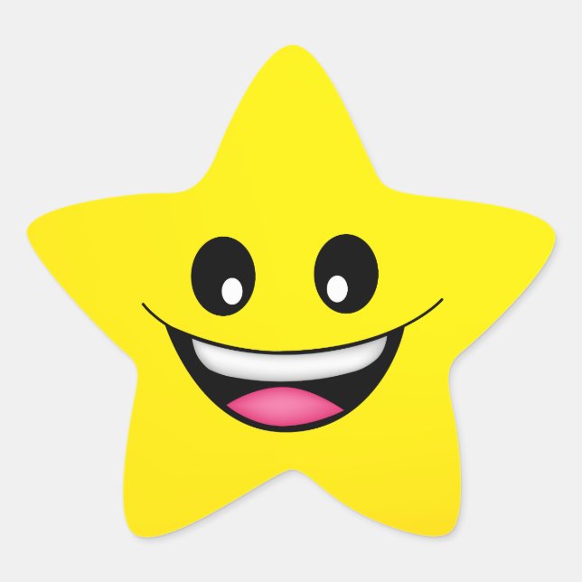 Happy Face Stern-Aufkleber (Vorderseite)