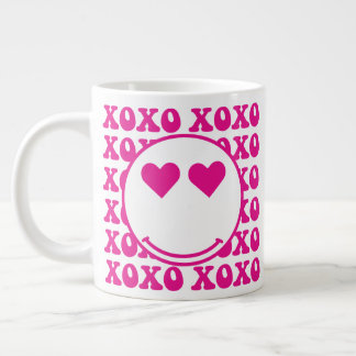 Happy Face, xoxo, valentine, custom mug, cup Jumbo-Tasse