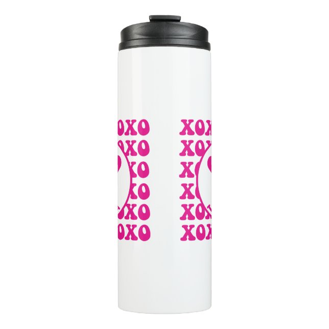 Happy Face, xoxo, valentine, custom mug, cup Thermosbecher (Vorderseite)