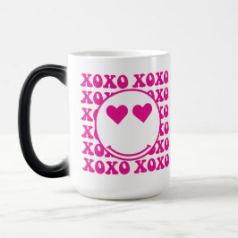 Happy Face, xoxo, valentine, custom mug, cup Verwandlungstasse