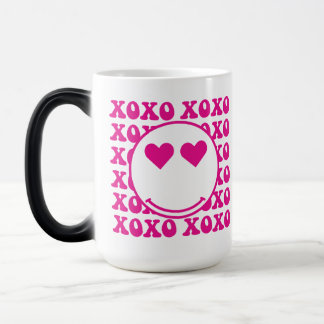 Happy Face, xoxo, valentine, custom mug, cup Verwandlungstasse