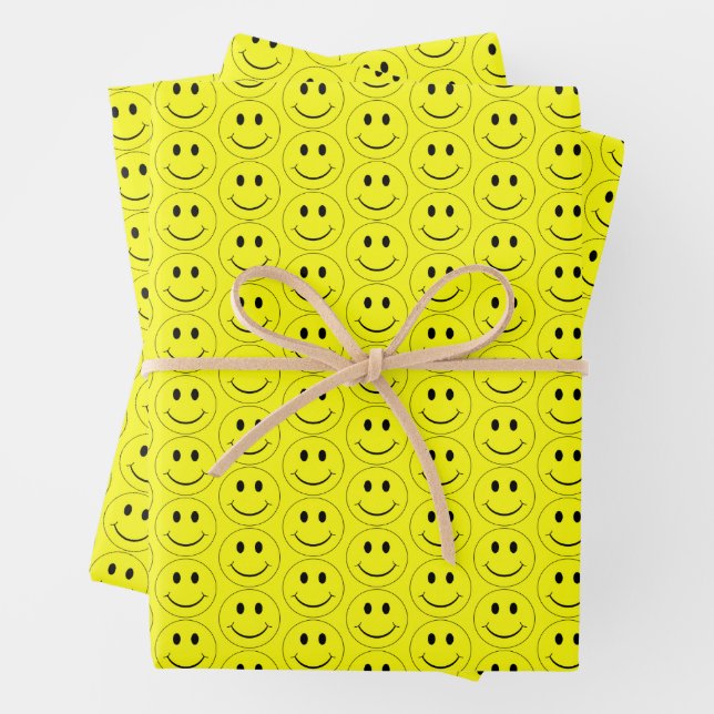 Happy Face Yellow Pattern Gewebe Papier (Beispiel)