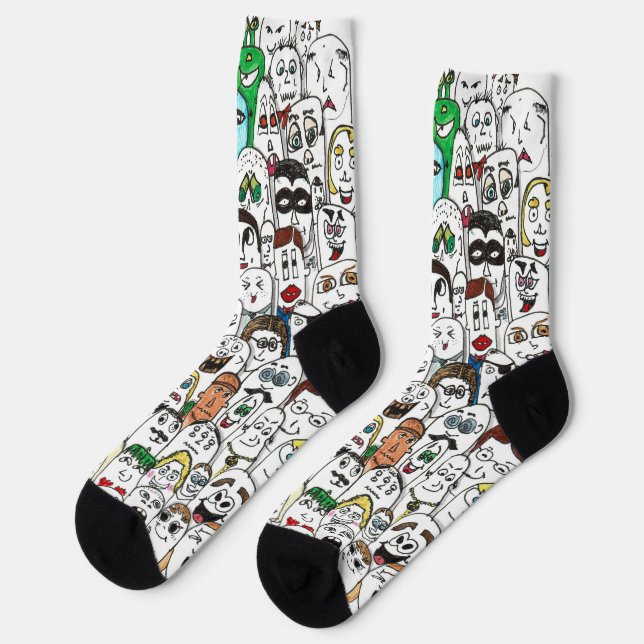 Happy Faces Socken (Linkes Detail)