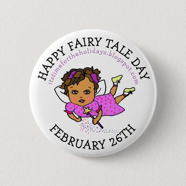 Happy Fairy Tale Day } 26. Februar Button (Vorderseite)