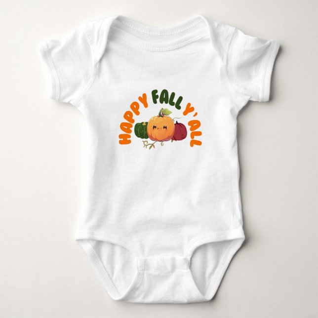 Happy fall Baby Anzug Baby Strampler (Vorderseite)
