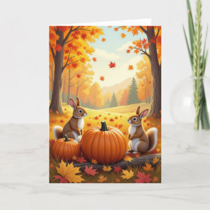 Happy Fall Card, Herbstkarte, Fallkarte Feiertagskarte
