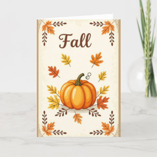 Happy Fall Card, Herbstkarte, Fallkarte Feiertagskarte