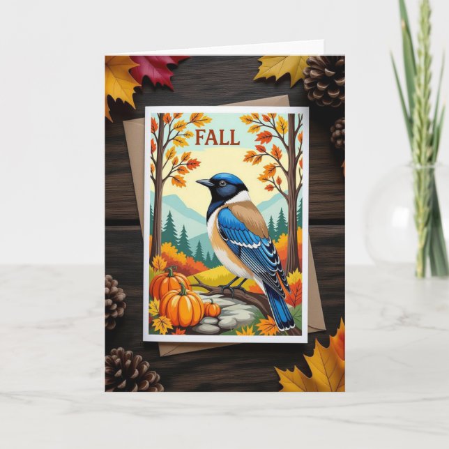 Happy Fall Card, Herbstkarte, Fallkarte Feiertagskarte (Vorderseite)