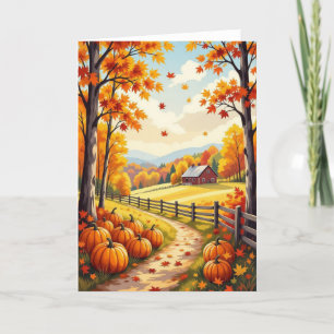 Happy Fall Card, Herbstkarte, Fallkarte Feiertagskarte