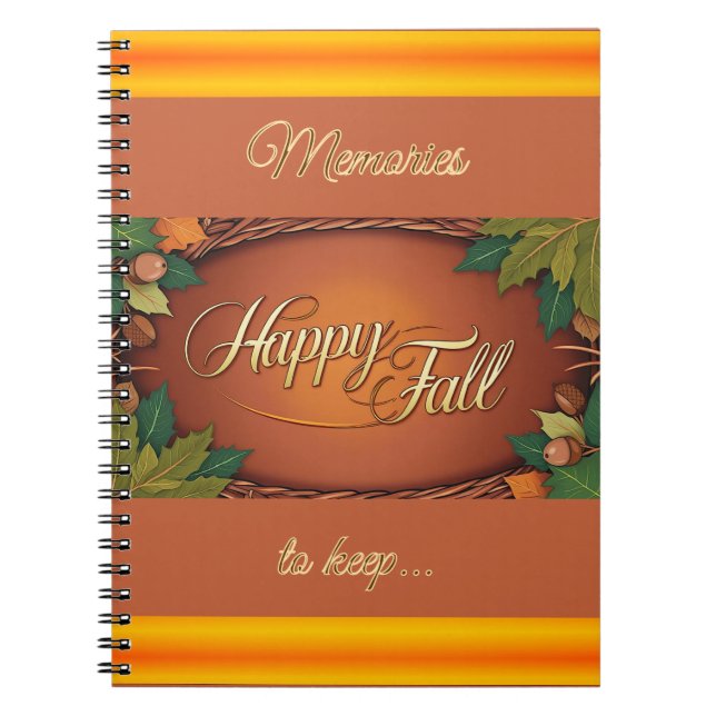 Happy Fall Erinnerungen Notebook Notizblock (Vorderseite)